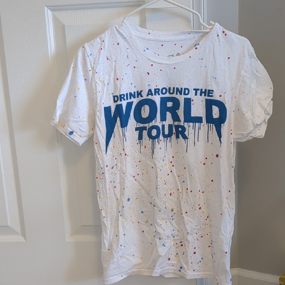 Lost Bros EPCOT Drink Around the World Tour Paint Splatter Graphic Tee